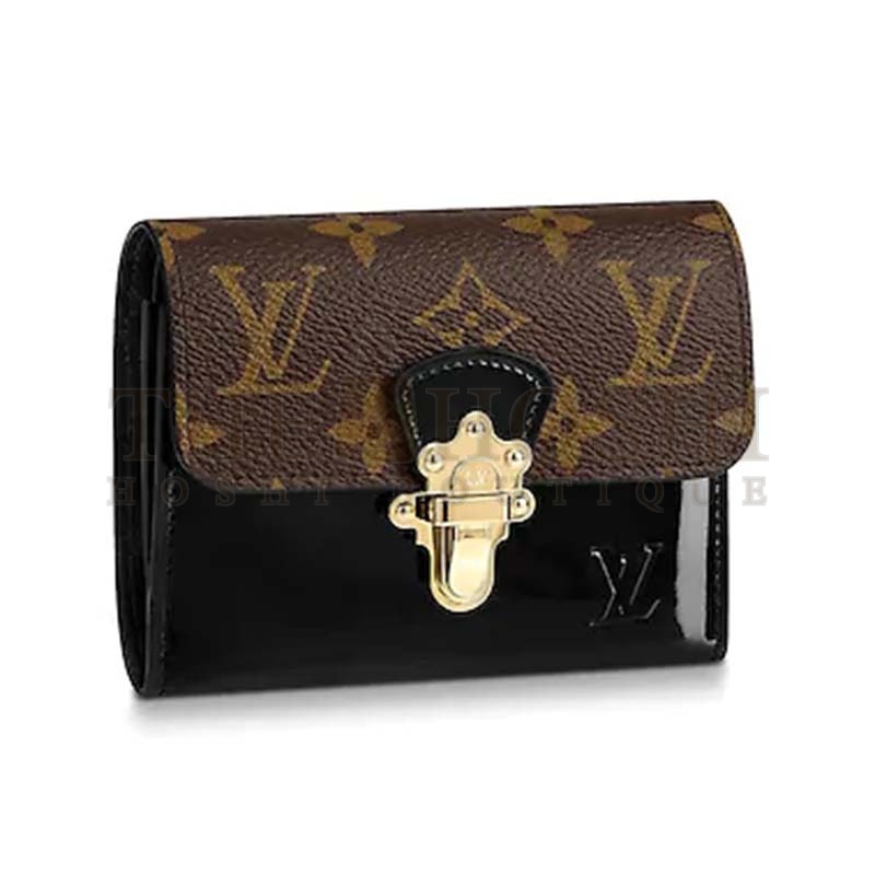 L0vis Vvtt0n LV Women Cherrywood Compact Wallet Monogram Coated Canvas Master Quality