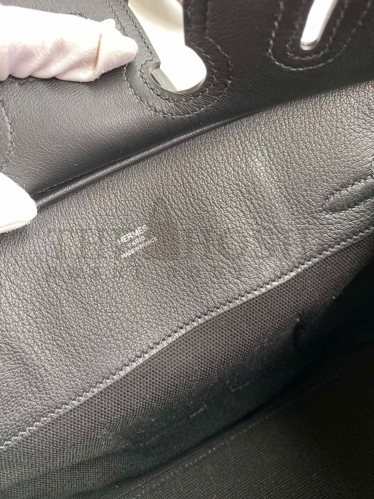 H**me5 Birkin Cargo 25 Bag in Black Toile and Swift Leather Master Quality