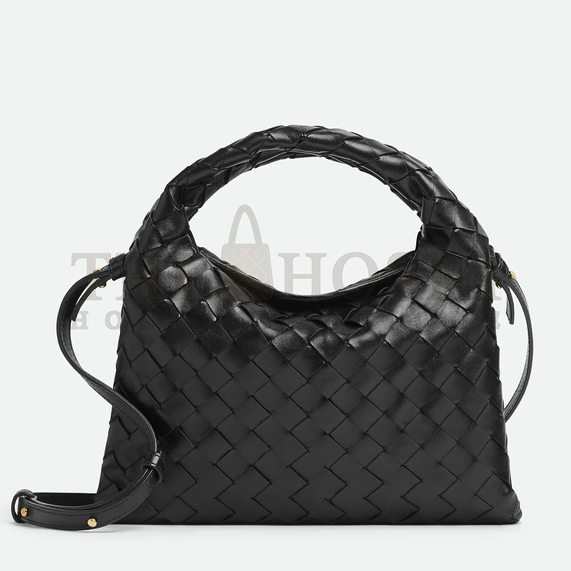 B0tt*ga Ven*ta Mini Hop Bag in Black Intrecciato Calfskin Master Quality