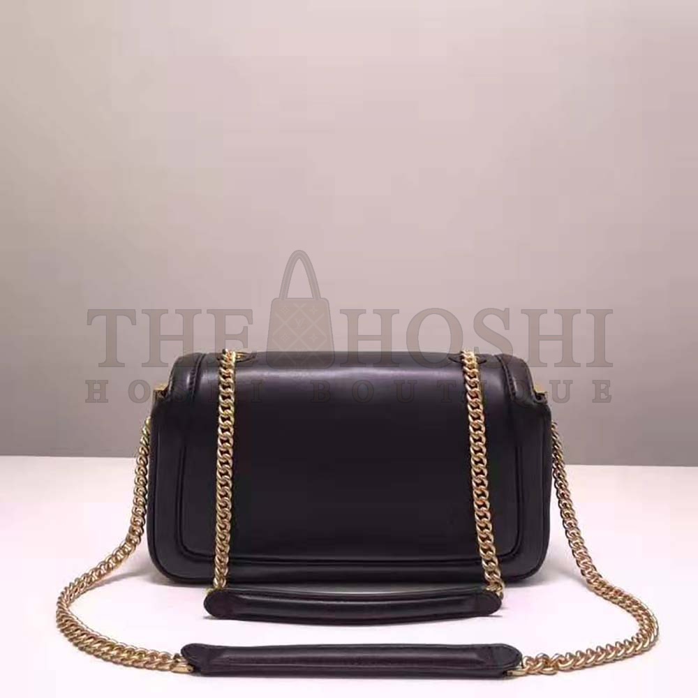 F**di Women Baguette Chain Black Nappa Leather Bag Master Quality