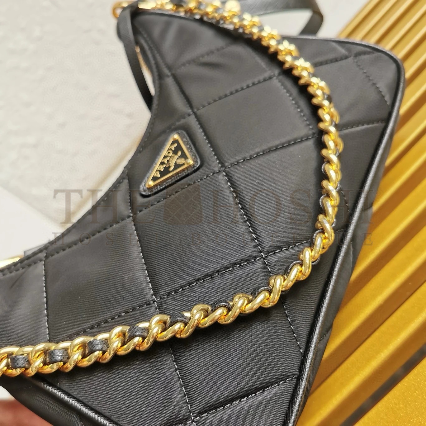 Pra*a Re-Edition 1995 Chaine Mini Bag in Black Re-Nylon Master Quality