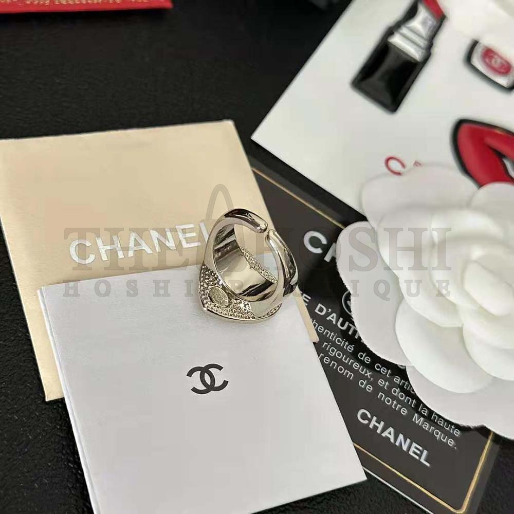 Ch**el Women Ring in Metal and Strass Master Quality