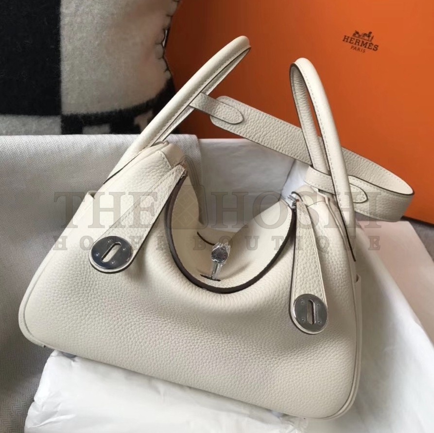 H**me5 Lindy 26cm Bag In White Clemence With PHW Master Quality
