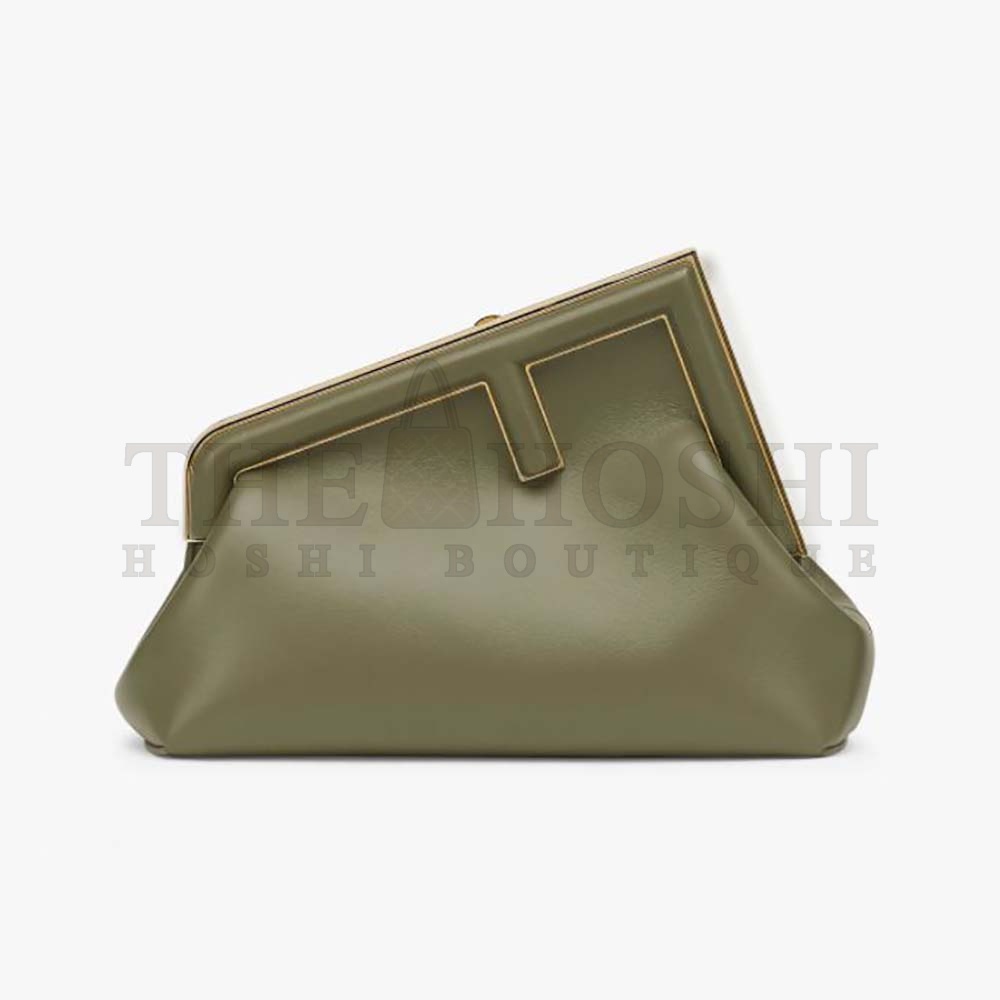 F**di Women First Small Dark Green Leather Bag Master Quality
