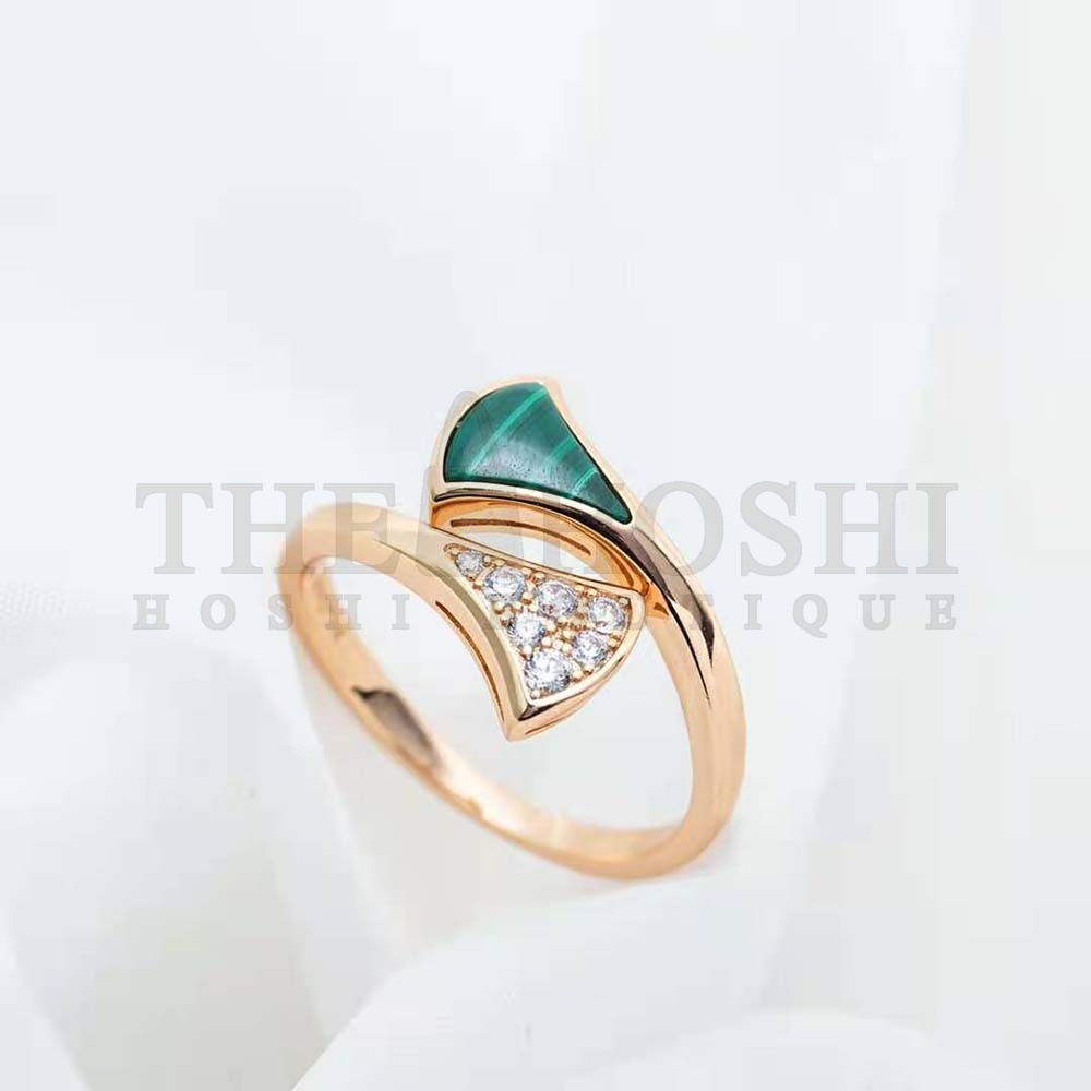 Bv1g*ai Women Divas Dream 18 KT Rose Gold Ring Master Quality