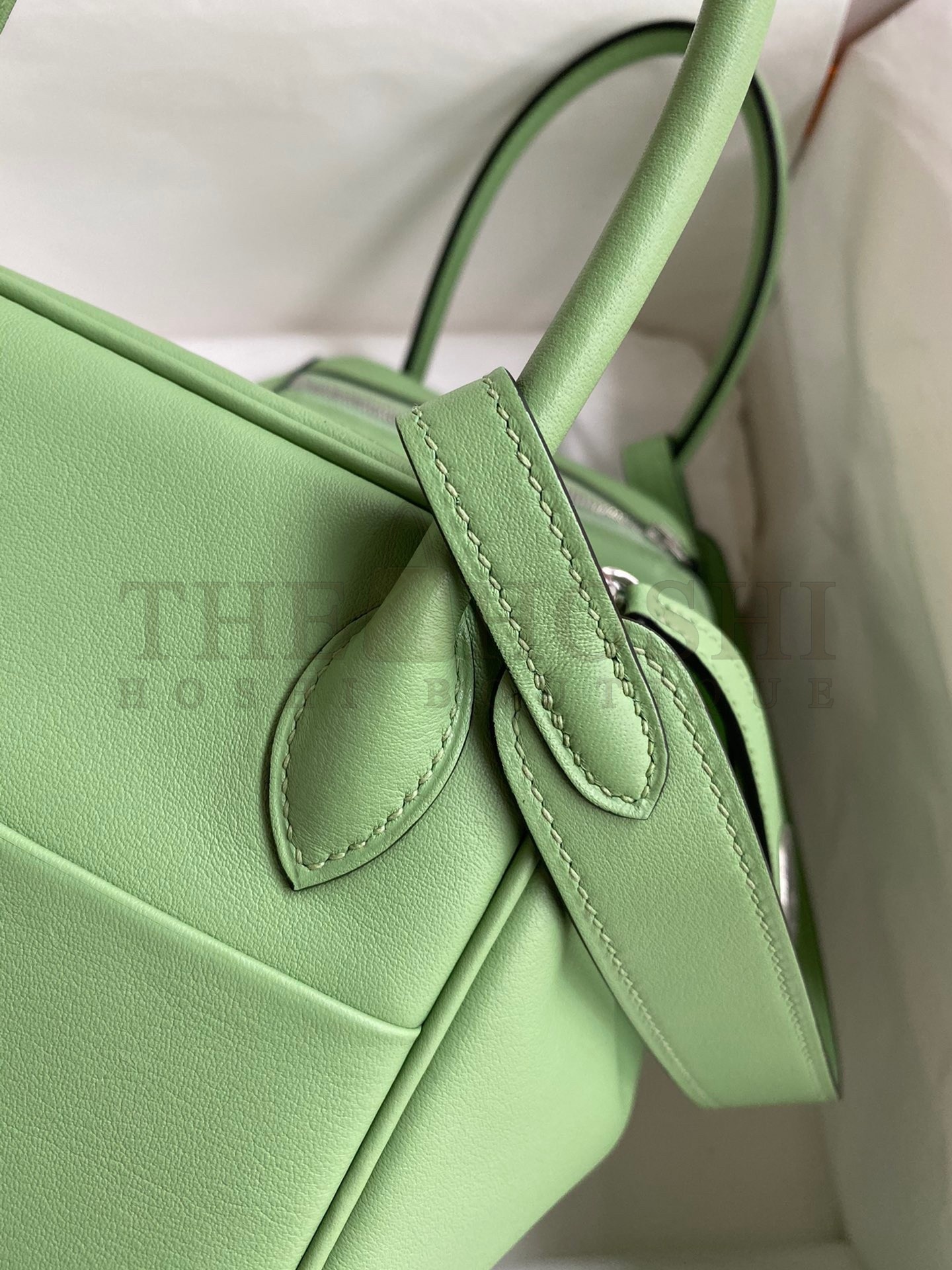 H**me5 Lindy 26 Handmade Bag In Vert Cypres Swift Calfskin Master Quality