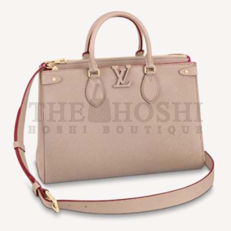L0vis Vvtt0n LV Women Grenelle Tote MM Bag Galet Gray Epi Grained Cowhide Leather Master Quality