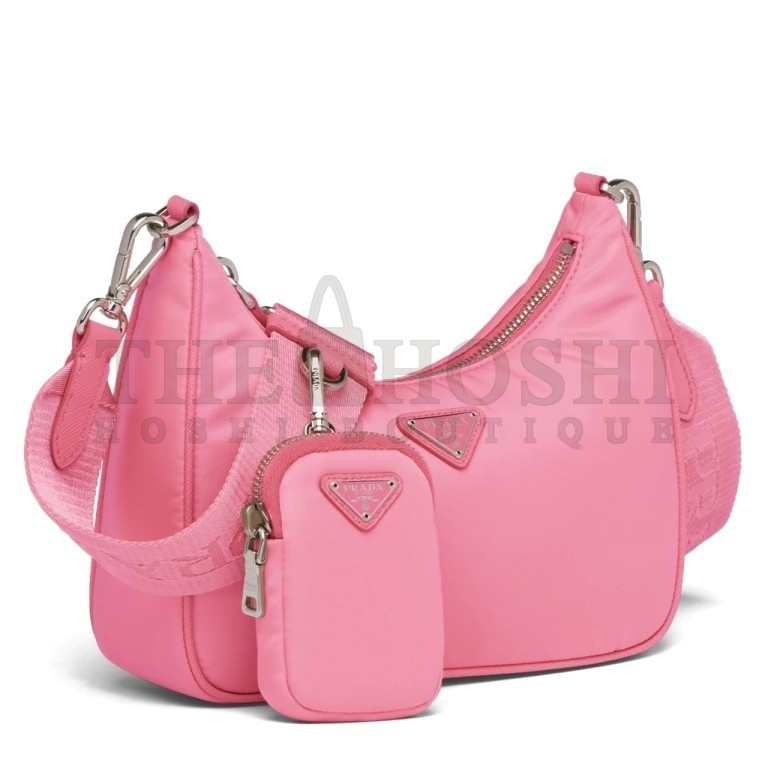 Pra*a Re-Edition 2005 Shoulder Bag In Pink Nylon Master Quality