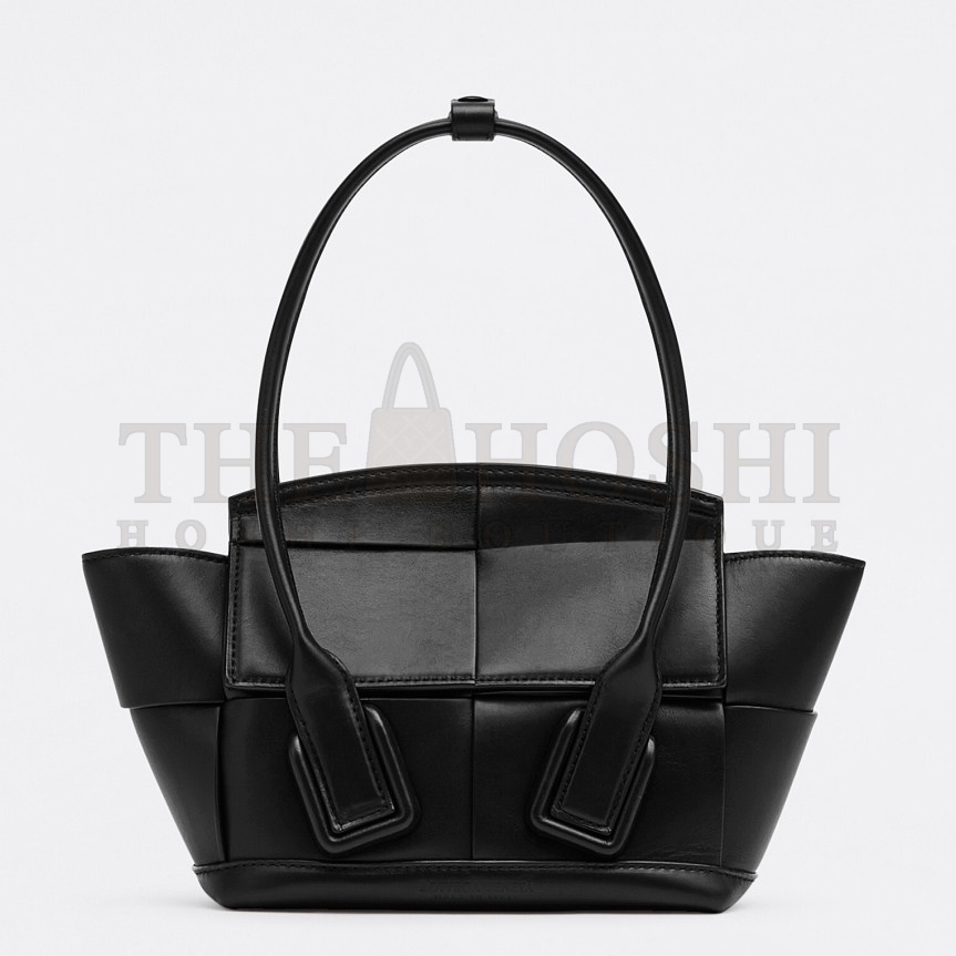 B0tt*ga Ven*ta Arco Mini Bag In Black Intrecciato Calfskin Master Quality