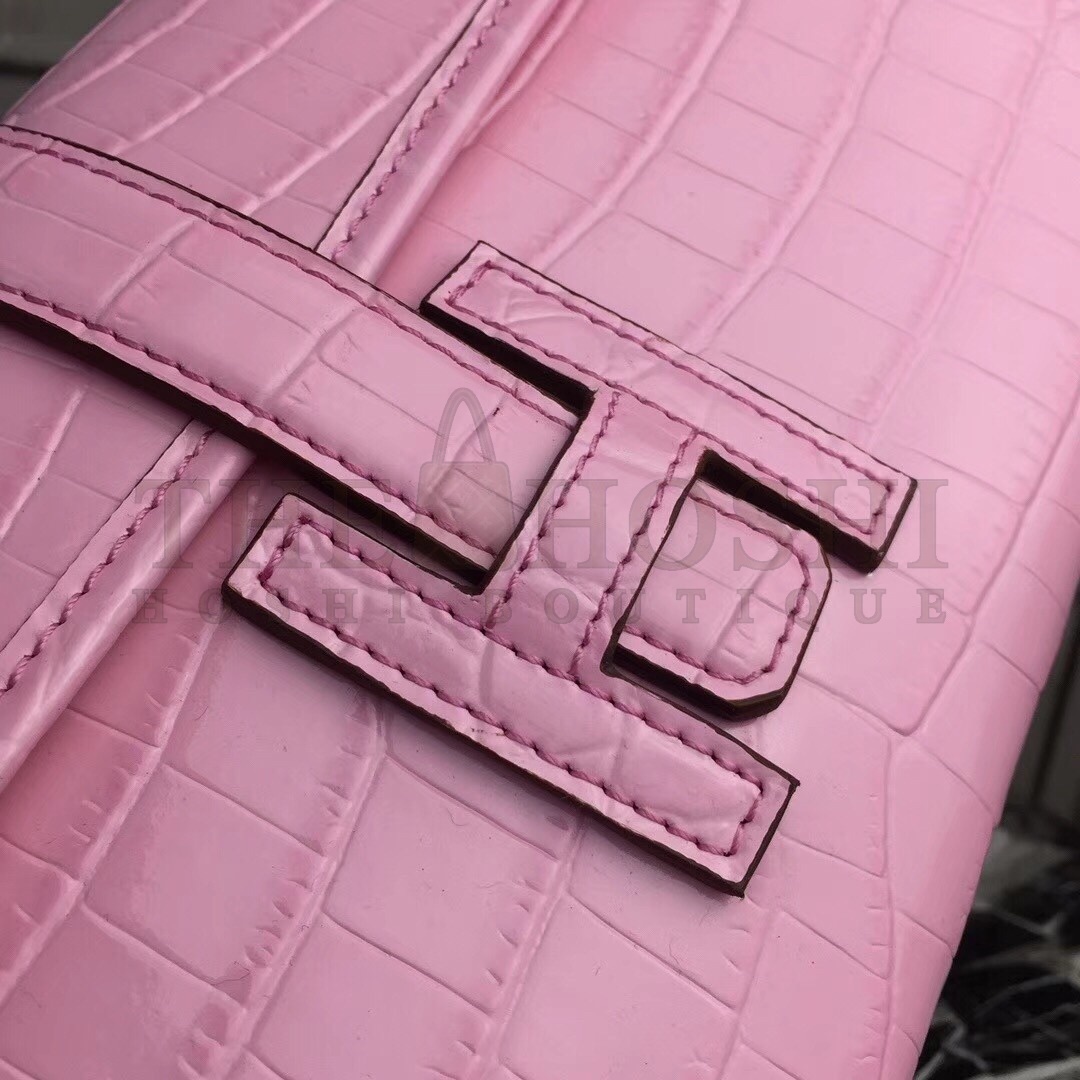 H**me5 Jige Elan 29 Clutch In Pink Crocodile Leather Master Quality