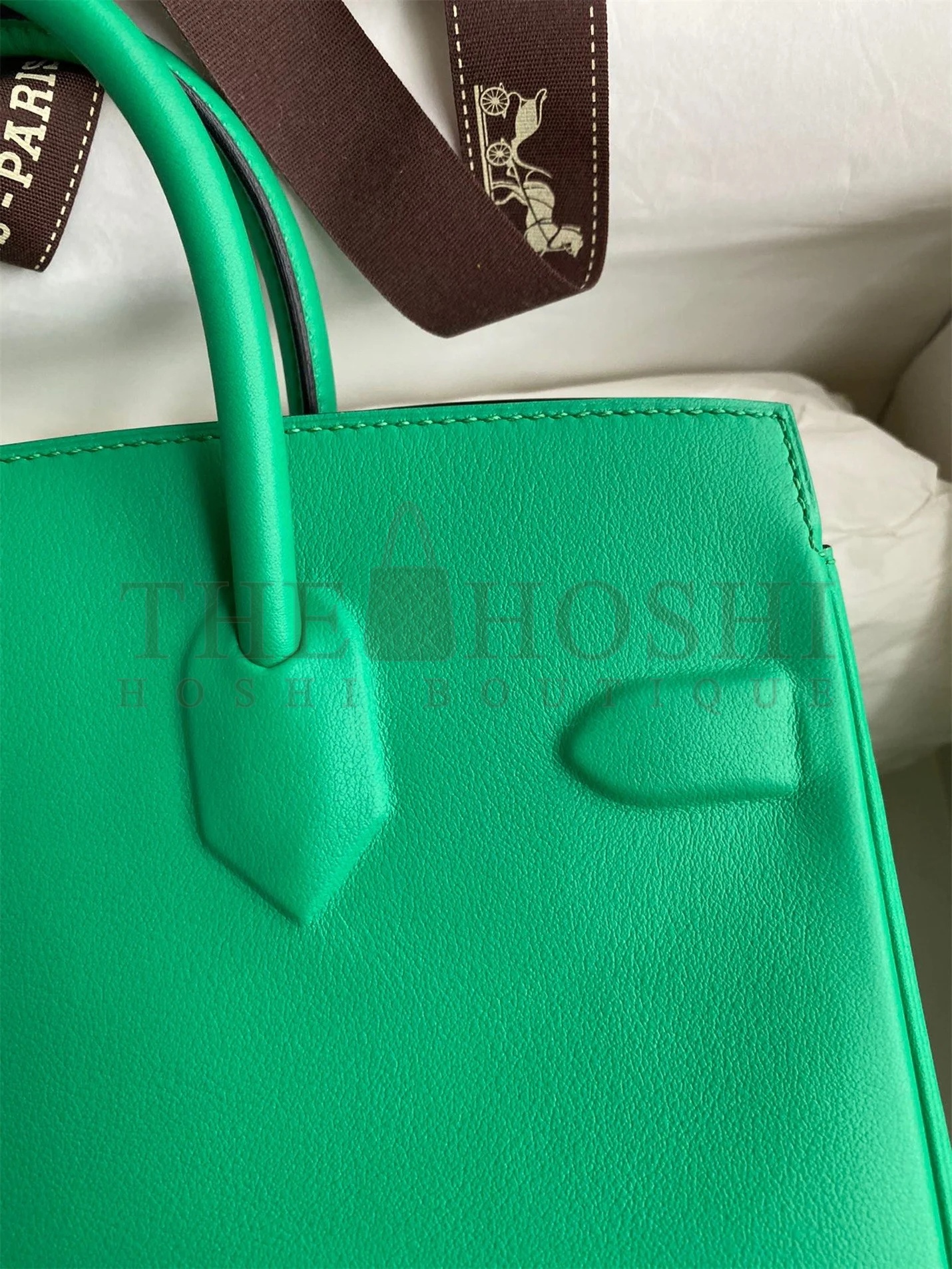 H**me5 Shadow Birkin 25 Limited Edition Bag In Green Swift Calfskin Master Quality