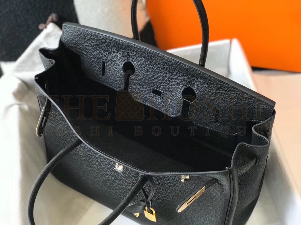 H**me5 Birkin 35 Bag in Black Clemence Leather with GHW Master Quality