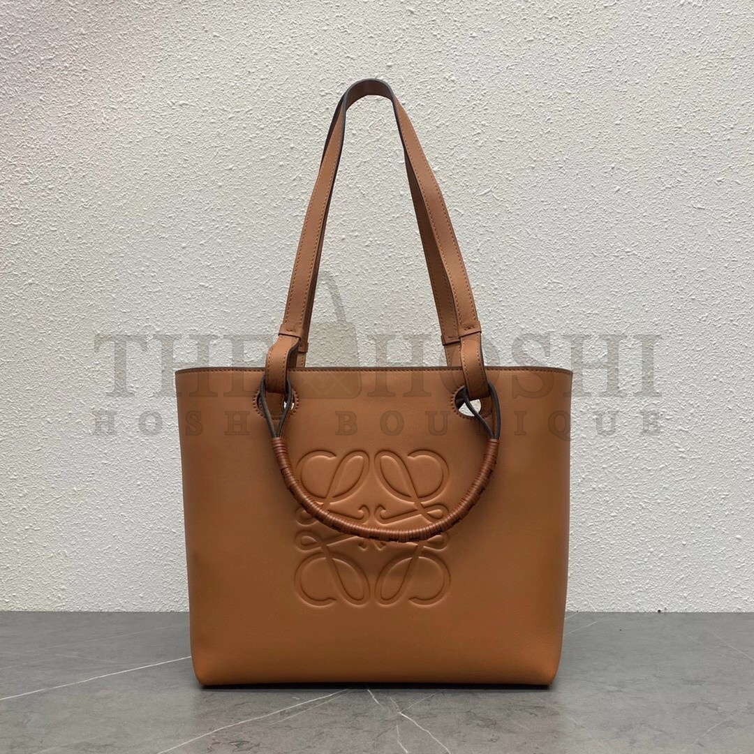 L0ew* Anagram Small Tote In Brown Classic Calfskin Master Quality