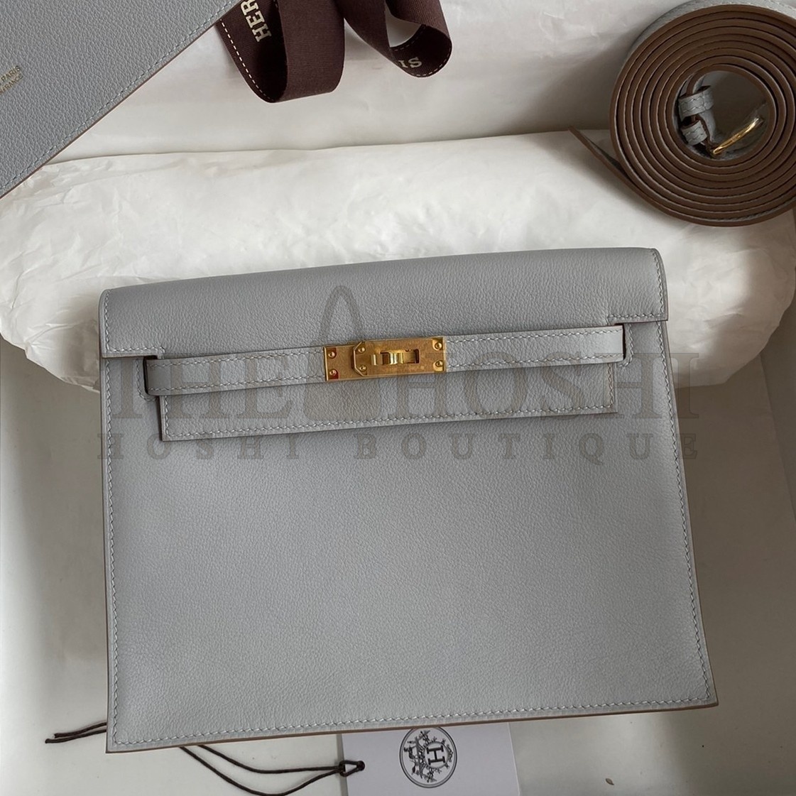 H**me5 Kelly Danse II Bag In Blue Glacier Evercolor Calfskin Master Quality