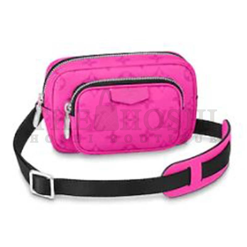 L0vis Vvtt0n LV Women Outdoor Pouch Taigarama Pink Rose Coated Canvas Cowhide Leather Master Quality