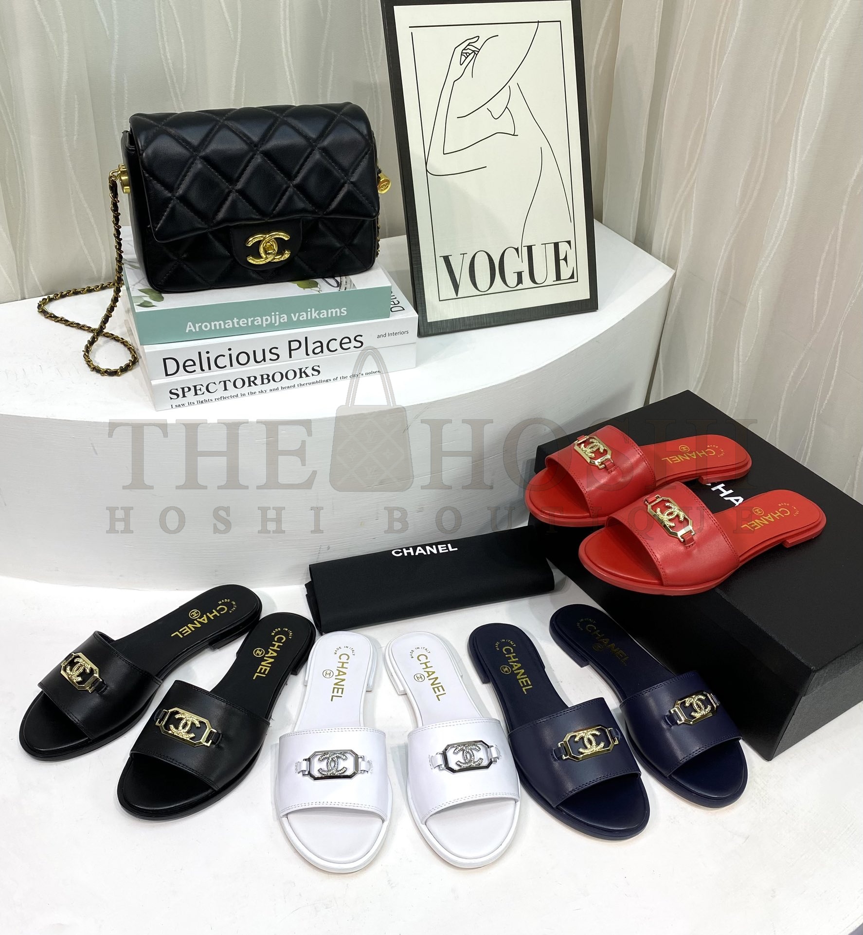 Ch**el Classic CC Logo Slide Sandals Master Quality