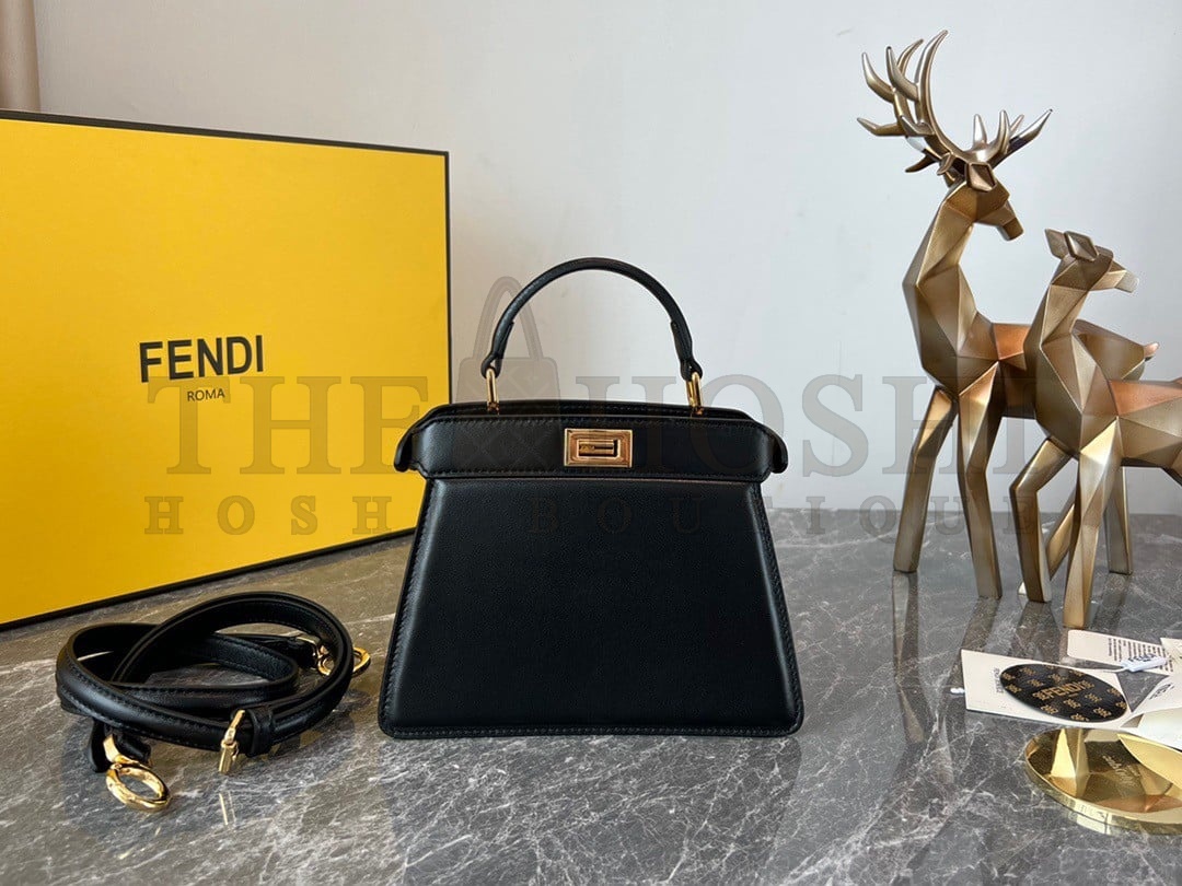 F**di Peekaboo ISeeU Petite Bag In Black Nappa Leather Master Quality