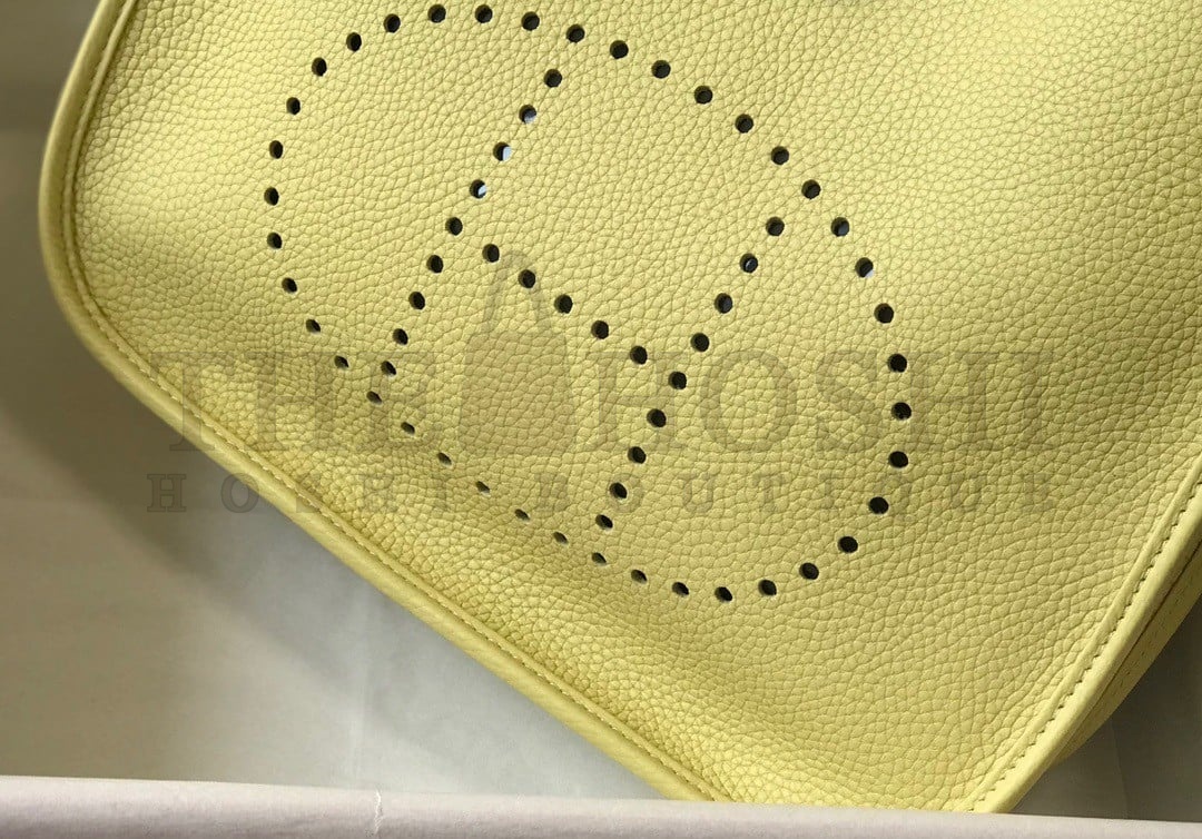 H**me5 Evelyne III 29 Bag In Jaune Poussin Clemence Leather Master Quality