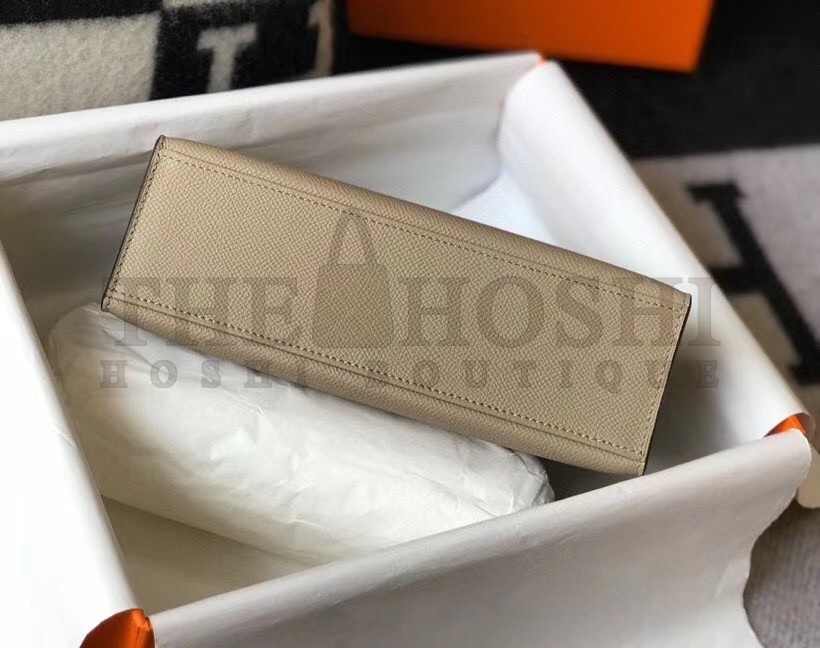 H**me5 Kelly Pochette Bag In Gris Tourterelle Epsom Leather Master Quality