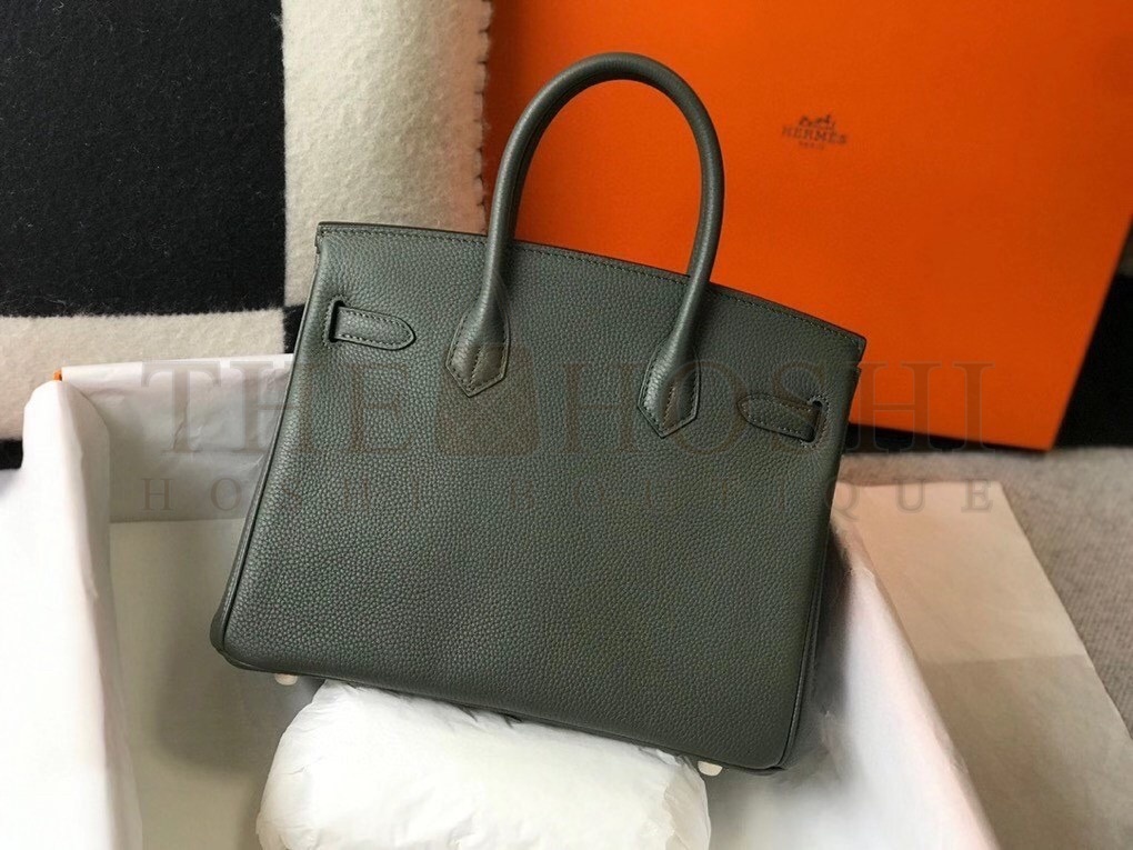 H**me5 Vert Fonce Clemence Birkin 30cm Bag GHW Master Quality