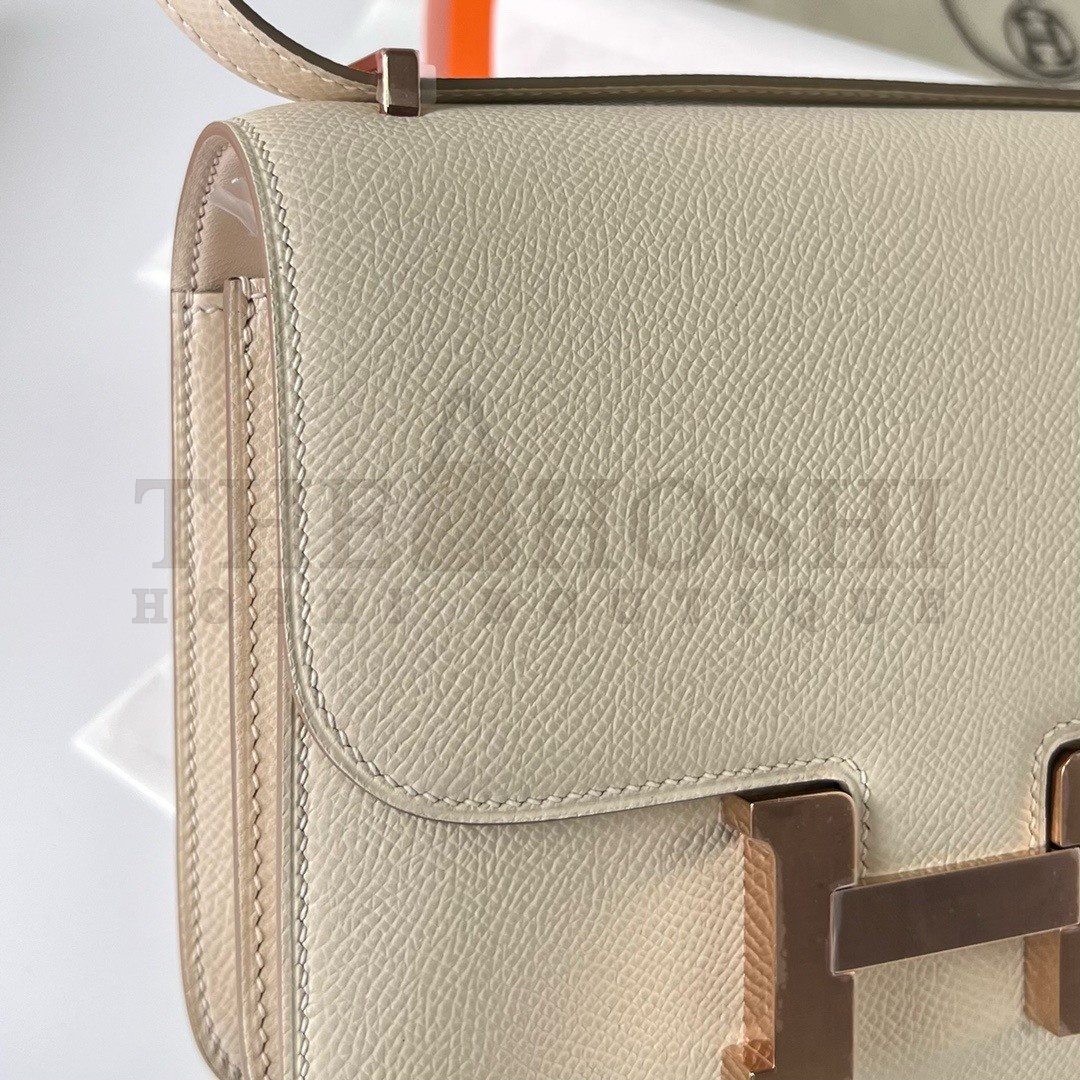 H**me5 Constance 1-18 Mirror Bag In Craie Epsom Calfskin Master Quality