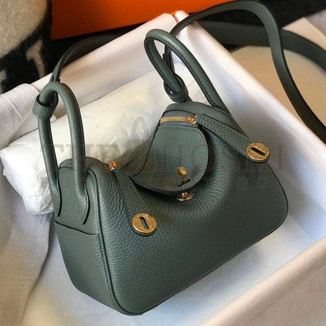 H**me5 Lindy Mini Bag In Vert Amande Clemence Leather GHW Master Quality