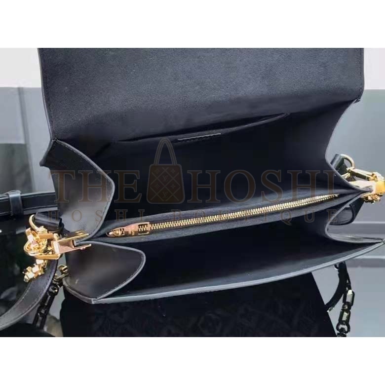 L0vis Vvtt0n LV Women Since 1854 Dauphine MM Handbag Black Monogram Flowers Cowhide Master Quality