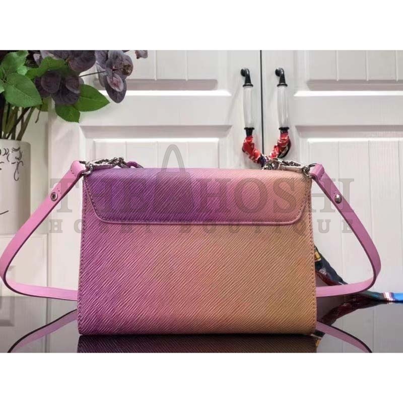 L0vis Vvtt0n LV Women Twist MM Handbag Pink Epi Grained Cowhide Leather Master Quality