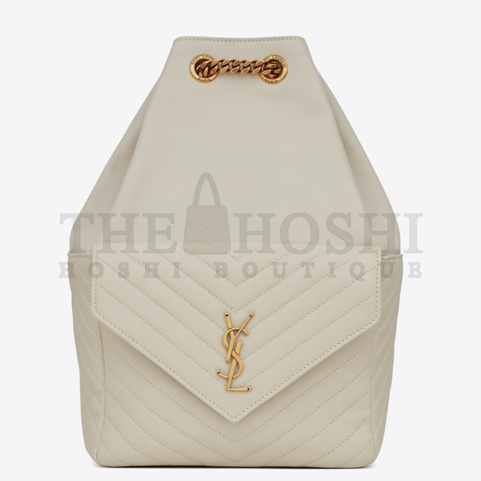 Sa1nt Lau*nt Joe Backpack In White Lambskin Master Quality