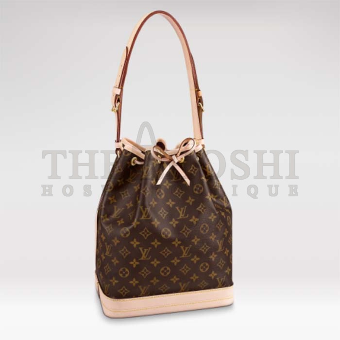 L0vis Vvtt0n LV Women Noé Bucket Bag Brown Monogram Coated Canvas Cowhide Leather Master Quality