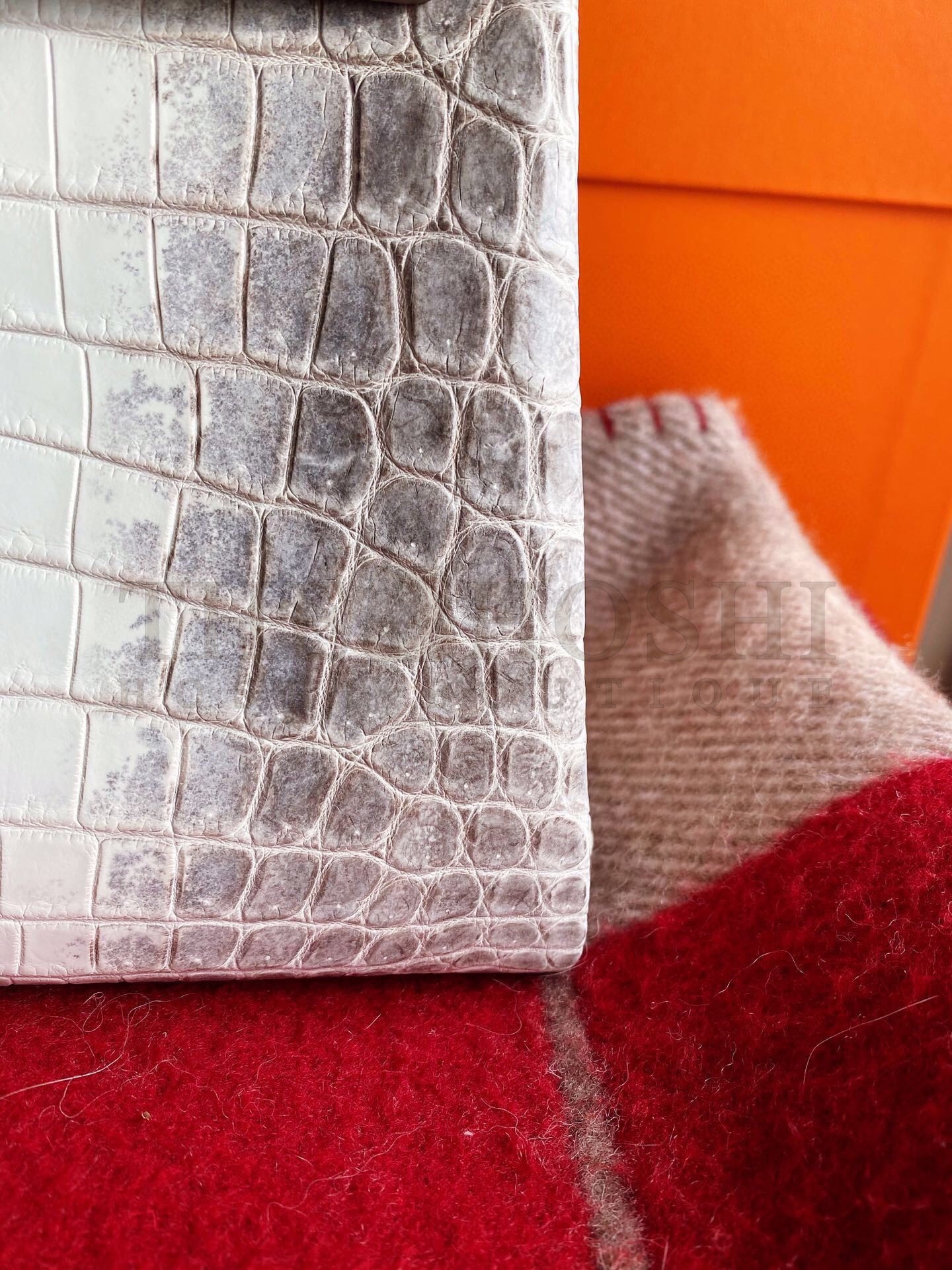 H**me5 Kelly Retourne 25 Handmade Bag In Himalaya Crocodile Niloticus Skin Master Quality