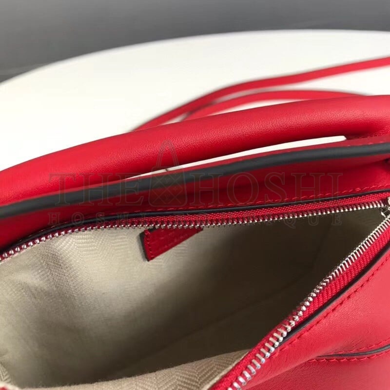 L0ew* Puzzle Mini Bag In Red Calfskin Master Quality