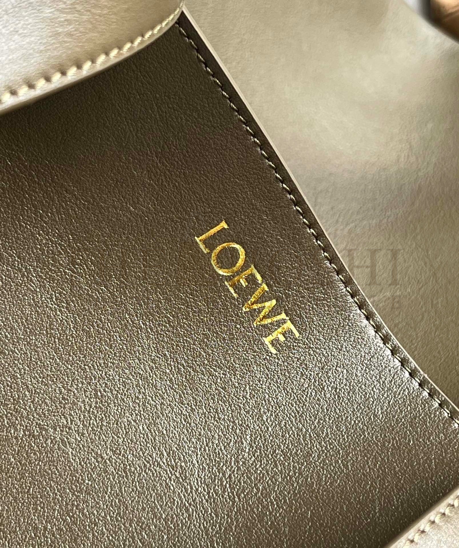 L0ew* Large Puzzle Fold Tote Bag in Dark Green Calfskin Master Quality