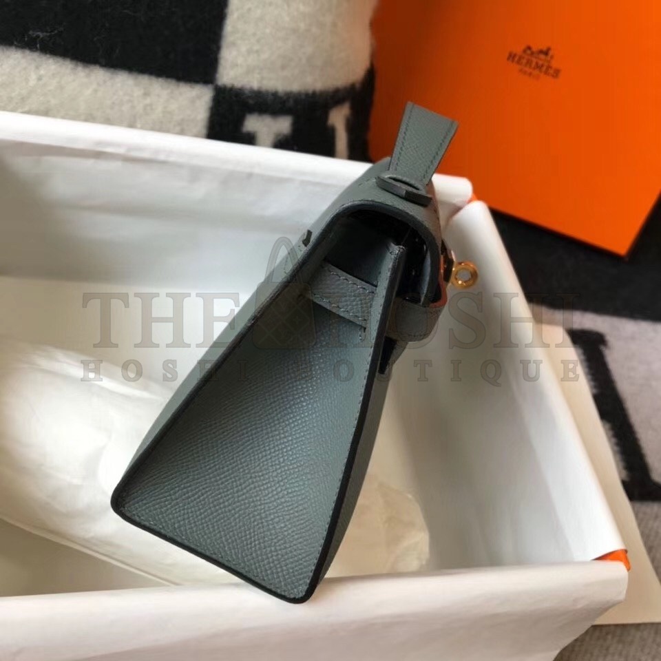 H**me5 Kelly Pochette Bag In Vert Amande Epsom Leather Master Quality