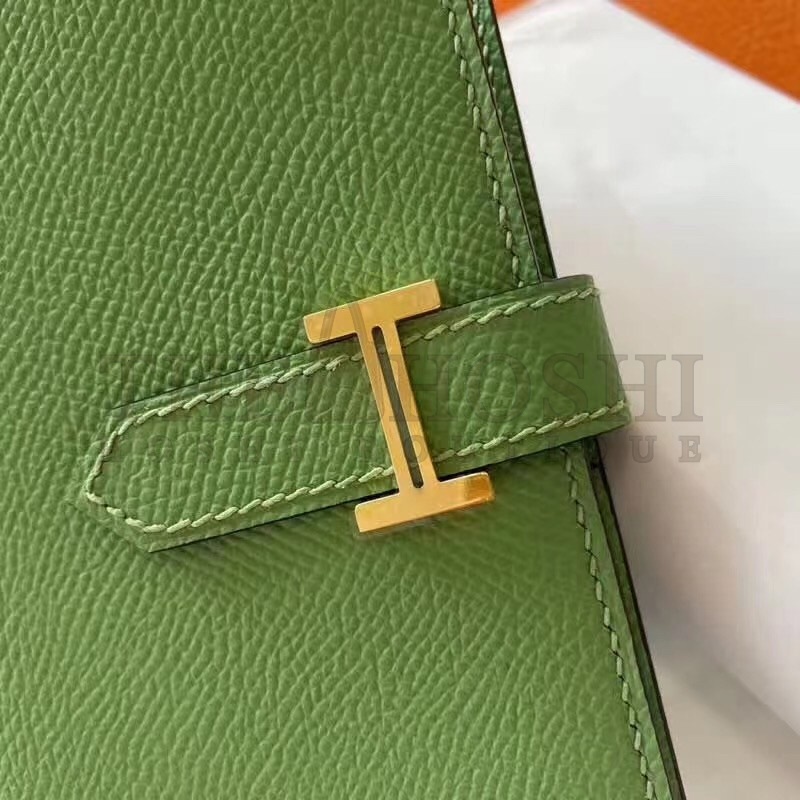 H**me5 Bearn Compact Wallet In Vert Criquet Epsom Leather Master Quality