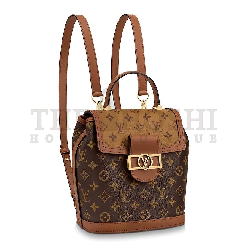 L0vis Vvtt0n LV Women Dauphine Backpack PM Monogram Canvas-Brown Master Quality