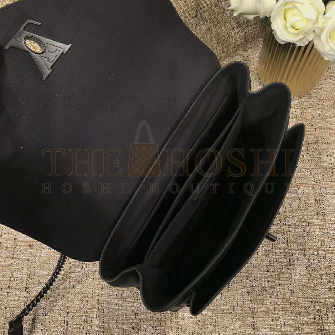 L0vis Vvtt0n LV Women Mylockme Bag Soft Grained Calfskin-Black Master Quality