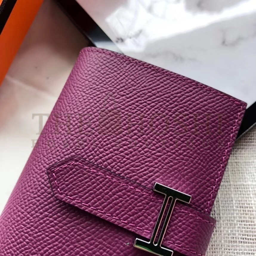 H**me5 Bearn Mini Wallet In Purple Epsom Leather Master Quality