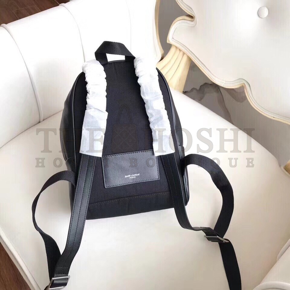 Sa1nt Lau*nt Black Mini Toy City Embroidered Backpack Master Quality