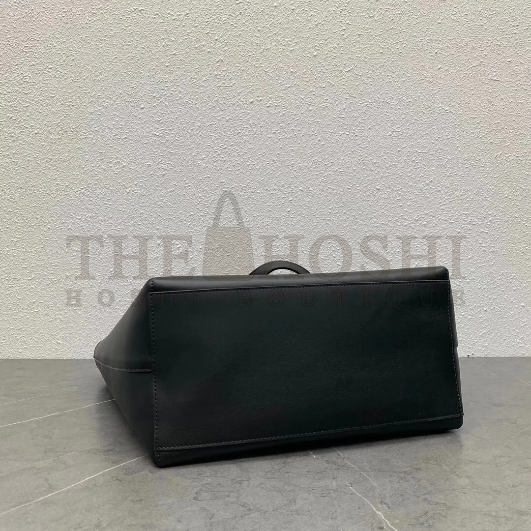 L0ew* Anagram Small Tote In Black Classic Calfskin Master Quality