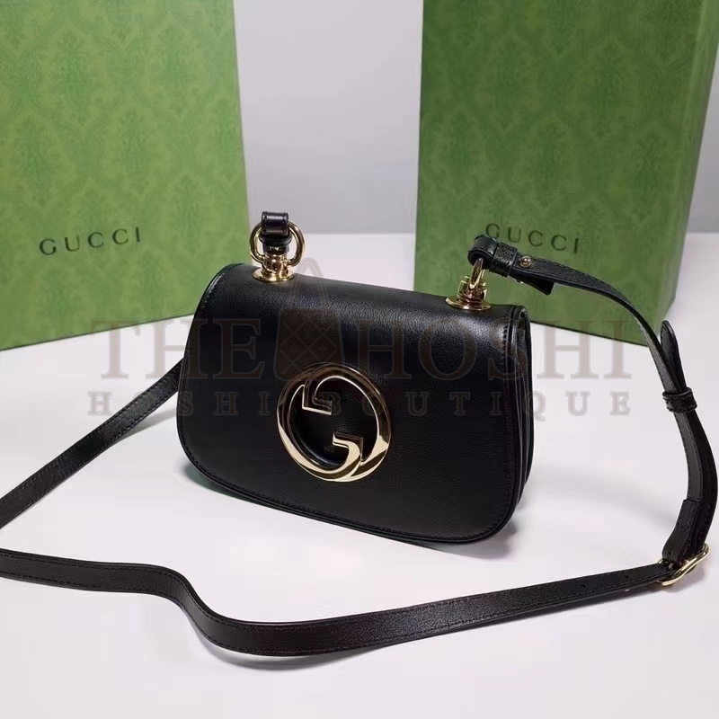 Gvc*1 Women GG Blondie Mini Bag Black Leather Round Interlocking G Master Quality