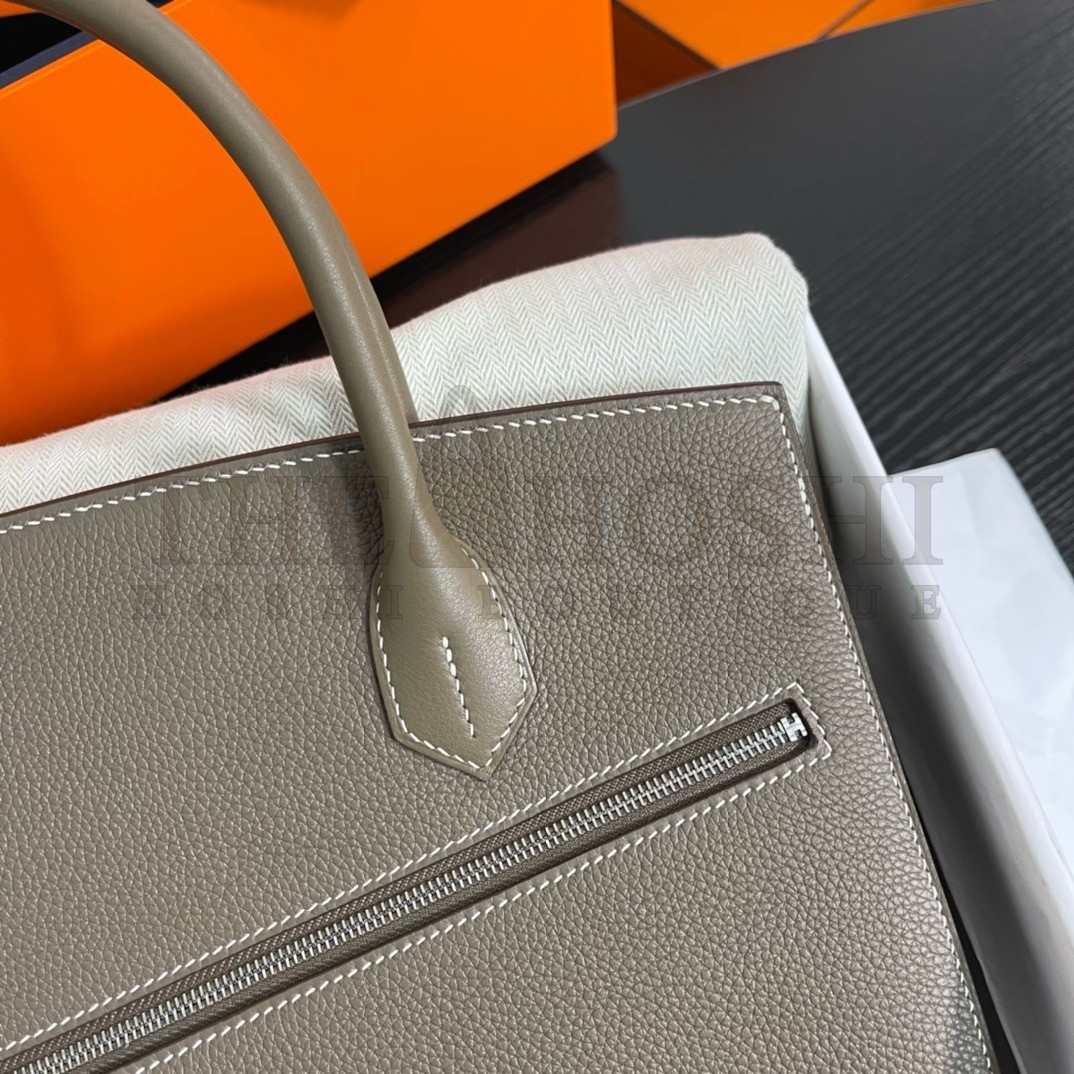 H**me5 Birkin 30 en Desordre Bag in Taupe Swift and Clemence Leather Master Quality
