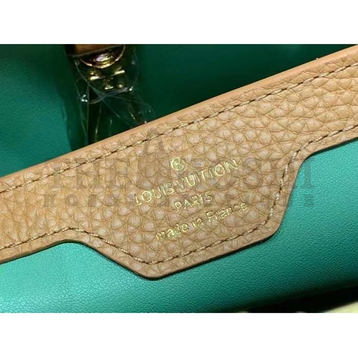 L0vis Vvtt0n LV Women Capucines MM Handbag Hazelnut Brown Taurillon Cowhide Leather Master Quality