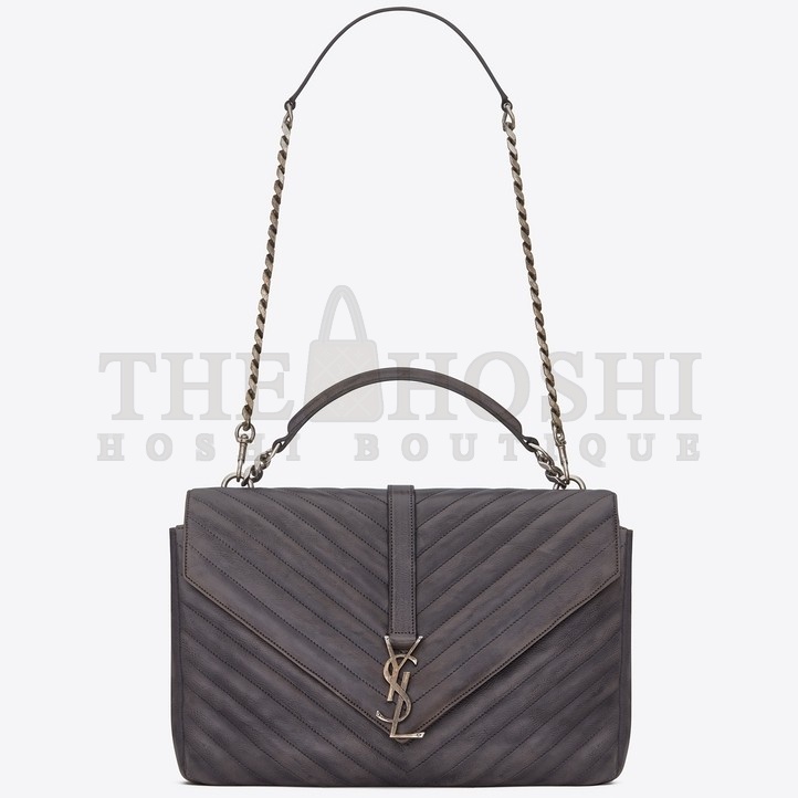 Sa1nt Lau*nt Large Grey College Shoulder Bag Master Quality