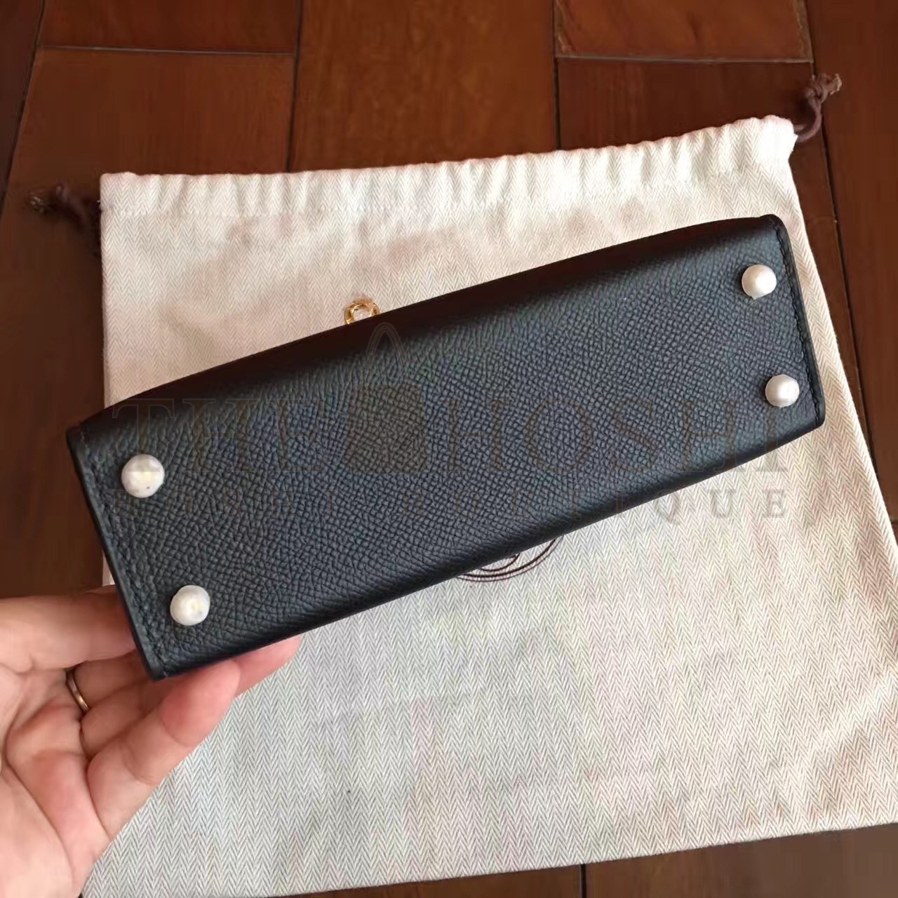 H**me5 Black Epsom Kelly Mini II Handmade Bag Master Quality