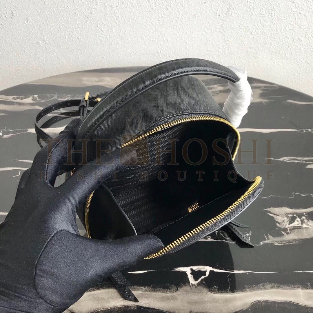 Pra*a Odette Backpack In Black Saffiano Leather Master Quality