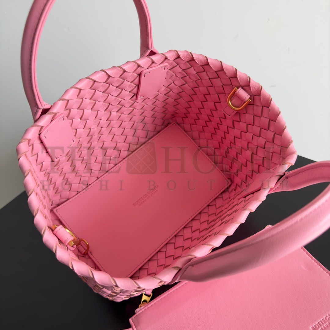 B0tt*ga Ven*ta Cabat Mini Bag In Pink Intrecciato Lambskin Master Quality