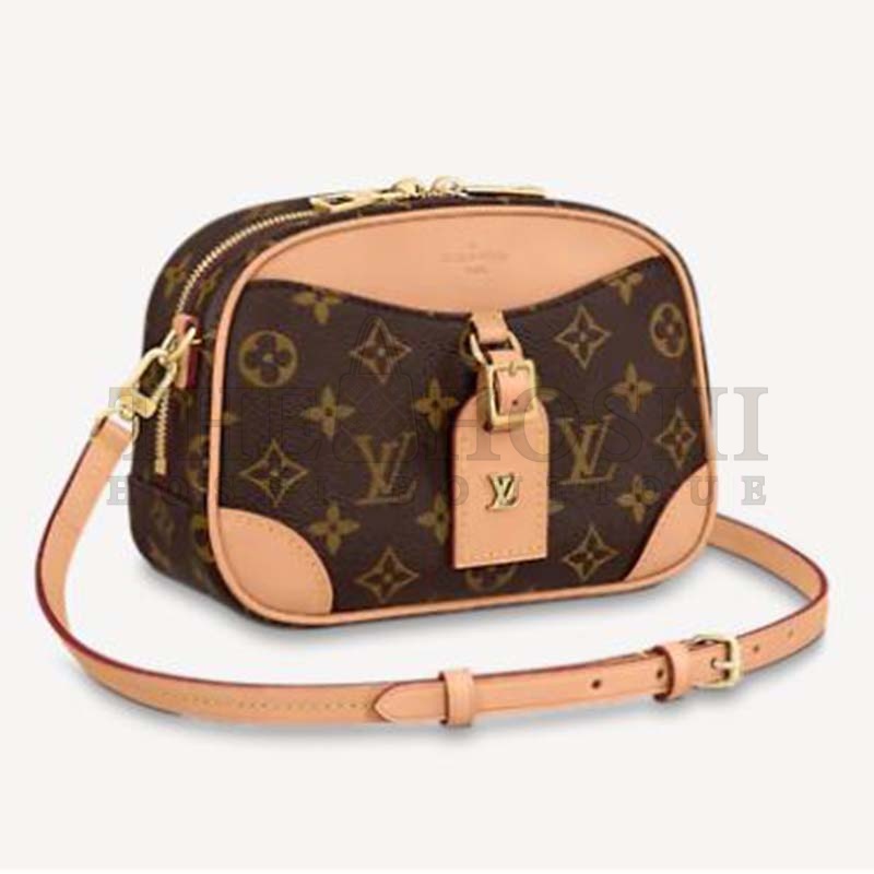 L0vis Vvtt0n LV Women Deauville Mini Handbag Monogram Coated Canvas-Brown Master Quality