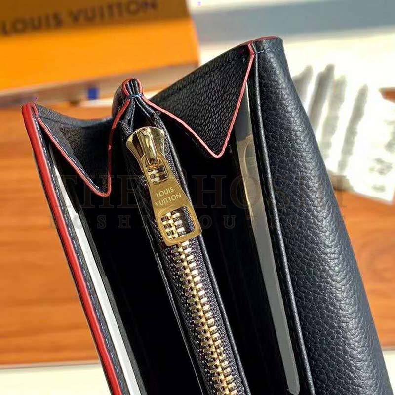 L0vis Vvtt0n LV Women Sarah Wallet Monogram Empreinte Leather-Navy Master Quality