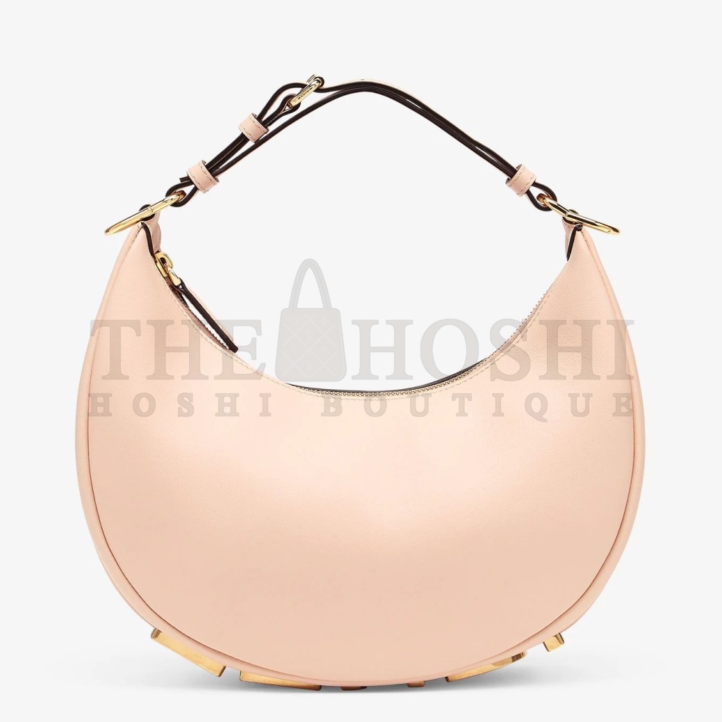 F**di F**digraphy Small Hobo Bag In Pink Leather Master Quality